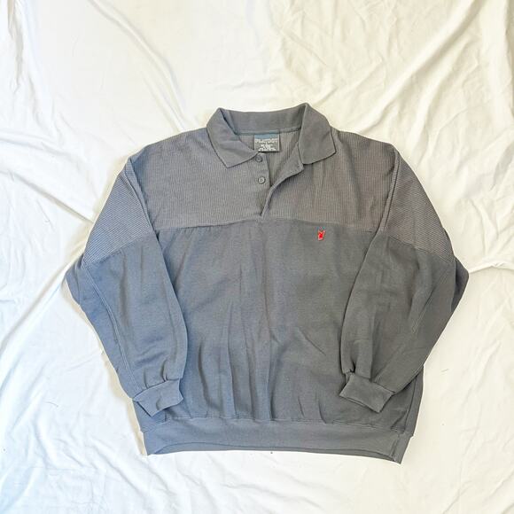 vintage playboy quater button up long sleeve - Picture 1 of 5